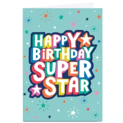 Personalised Ebony Newton Birthday Card - Super Star