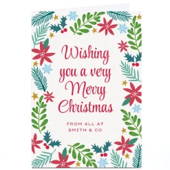 Personalised Ebony Newton Christmas Card - Wishing You a Very Merry Christmas