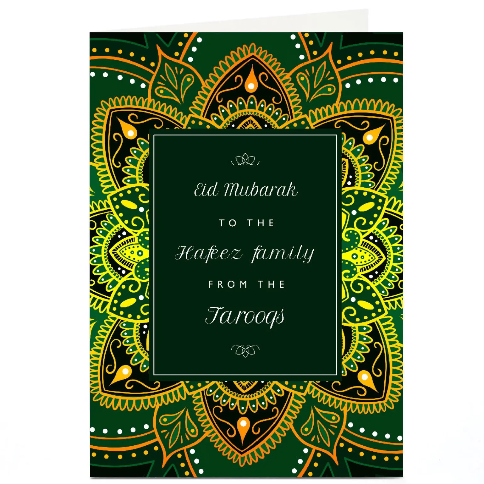 Personalised Eid Card - Eid Mubarak Henna