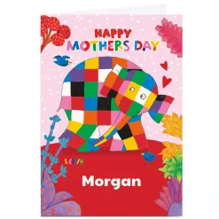 Personalised Elmer The Elephant Mother's Day Card - Any Recipient