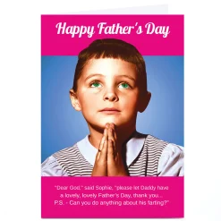 Personalised Emotional Rescue Father's Day Card - Dear God...