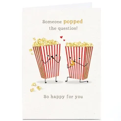 Personalised Engagement Card - Popcorn Popped the Question