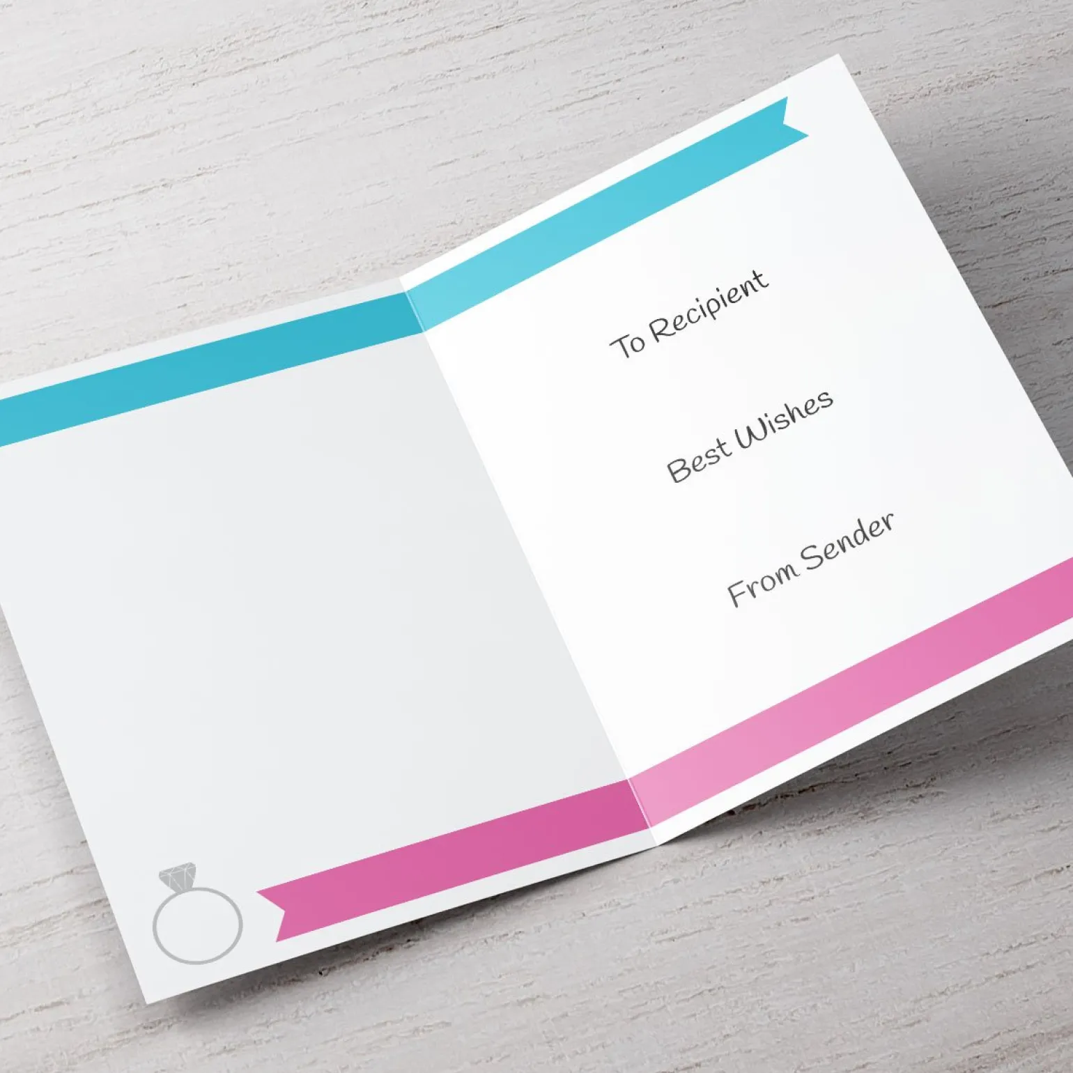 Personalised Engagement Card - Diamond Ring