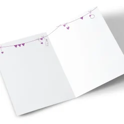 Personalised Engagement Card - Purple Bunting