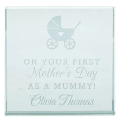 Personalised Engraved Glass Token - First Mother's Day