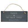 Personalised Engraved Hanging Slate Sign - Romantic Location