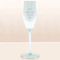 Personalised Engraved Prosecco Glass - Maid Of Honour