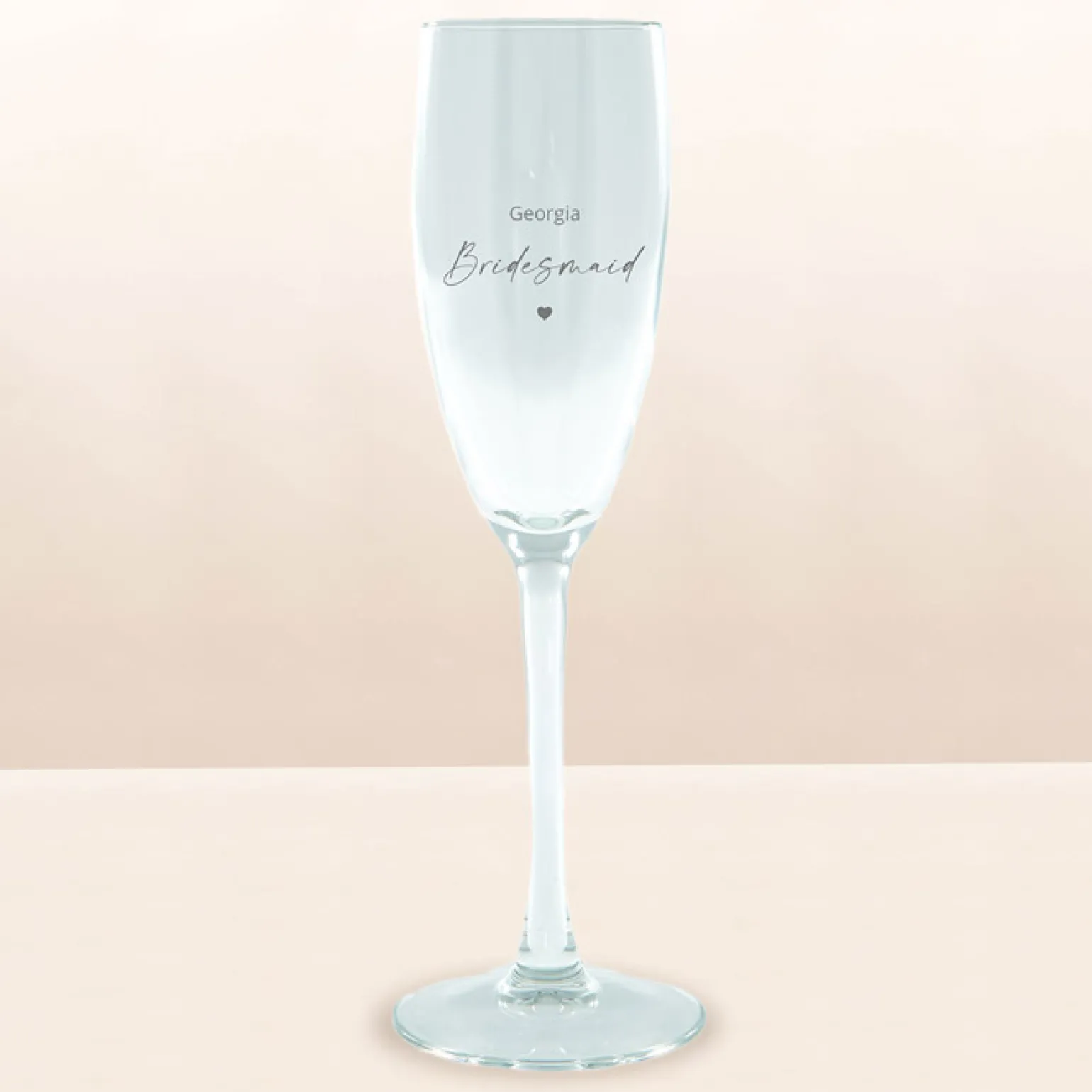Personalised Engraved Prosecco Glass - Bridesmaid