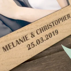 Personalised Engraved Wooden Photo Frame - Mr And Mrs