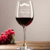 Personalised Fan{tache}tic Father's Day Wine Glass