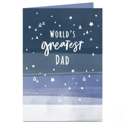 Personalised Father's Day Card - Worlds Greatest Dad
