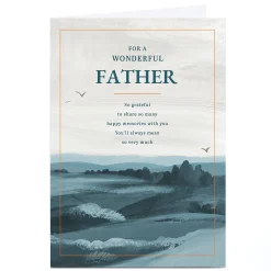 Personalised Father's Day Card - Hillside, Wonderful Father