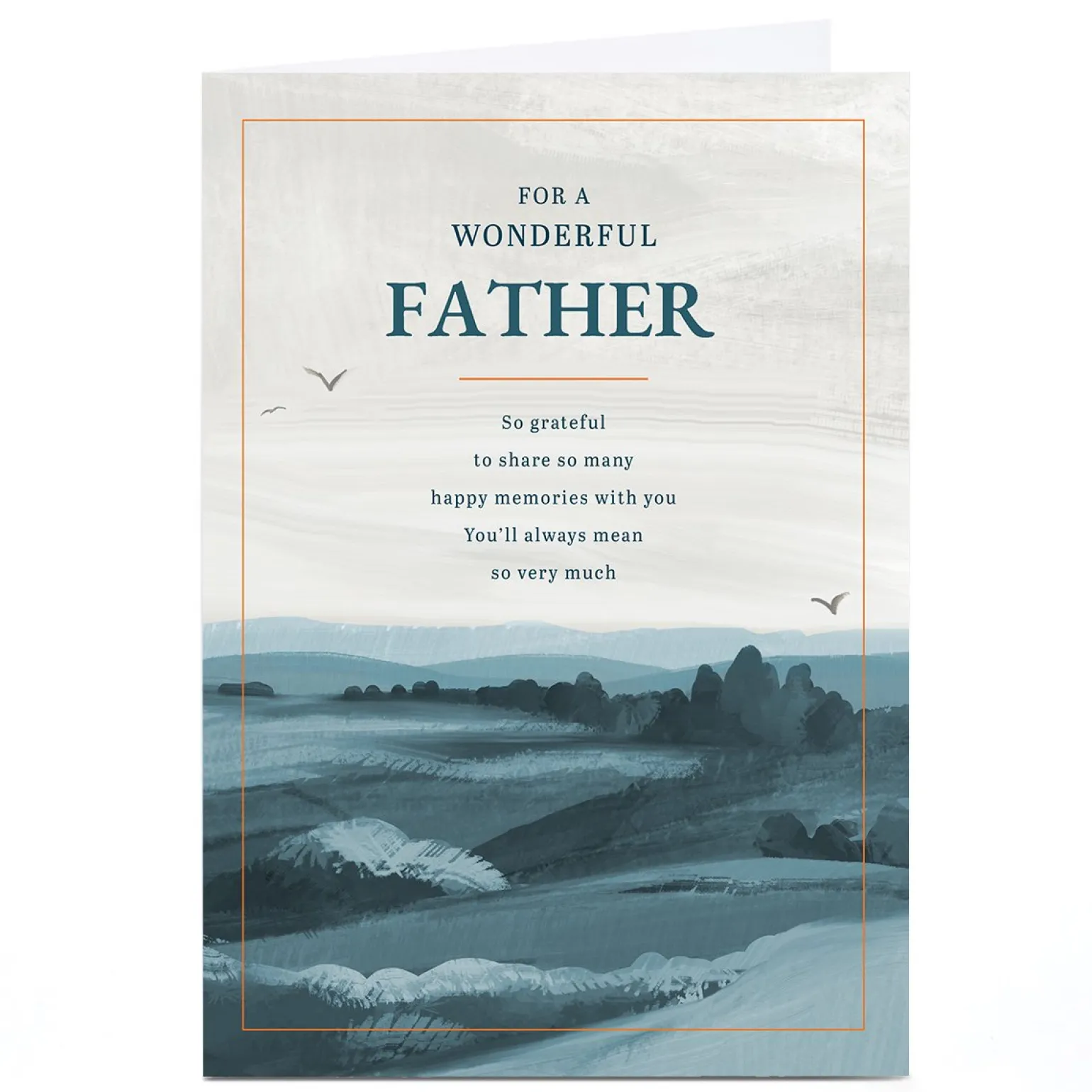 Personalised Father's Day Card - Hillside, Wonderful Father