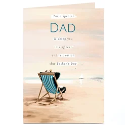 Personalised Father's Day Card - Rest And Relaxation, Dad