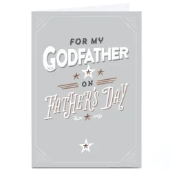 Personalised Father's Day Card - Stars on Father's Day, Godfather