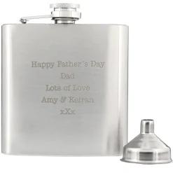 Personalised Father's Day Stainless Steel Hip Flask