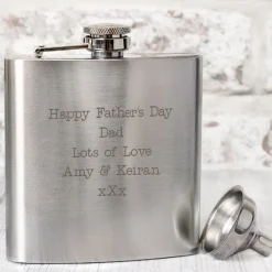 Personalised Father's Day Stainless Steel Hip Flask