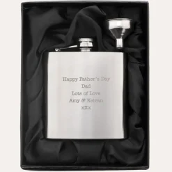 Personalised Father's Day Stainless Steel Hip Flask