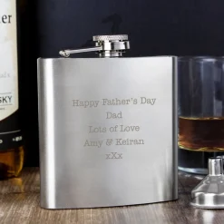 Personalised Father's Day Stainless Steel Hip Flask