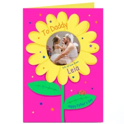 Personalised Father's Day Photo Card - Sunflower