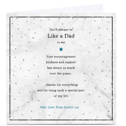 Personalised Father's Day Card - Like A Dad To Me
