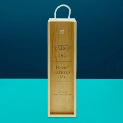 Personalised Father's Day Wine Box - Vintage Happy Father's Day