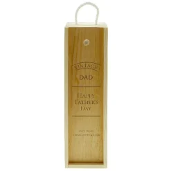 Personalised Father's Day Wine Box - Vintage Happy Father's Day