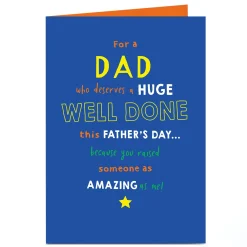 Personalised Father's Day Card - Raised Someone as Amazing as Me, Dad