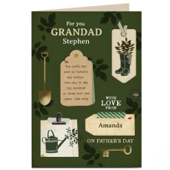 Personalised Father's Day Card - Gardening Equipment