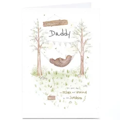 Personalised Father's Day Card - Bear Hammock, Daddy