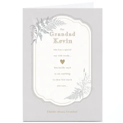 Personalised Father's Day Card - Special Way With Words, Grandad