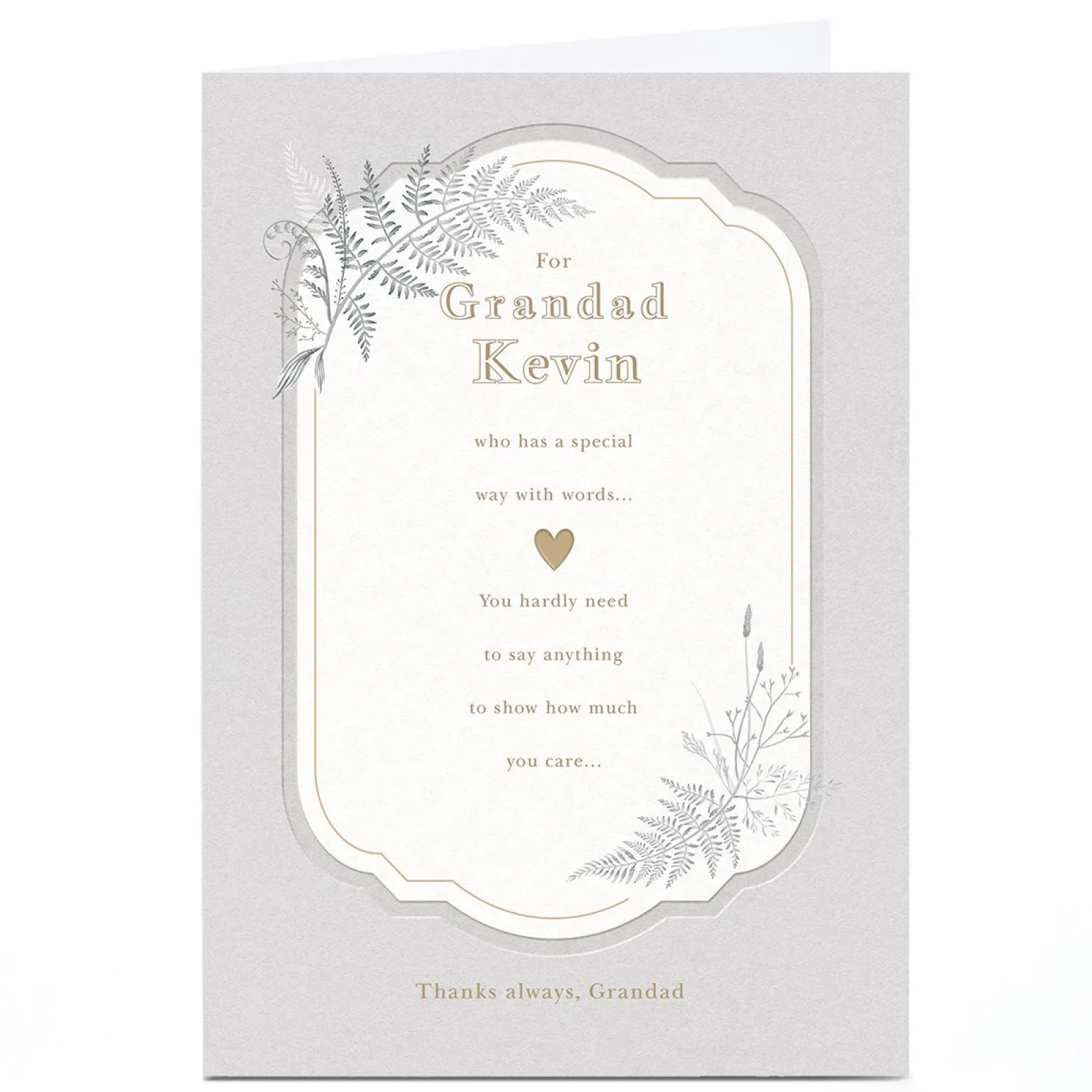 Personalised Father's Day Card - Special Way With Words, Grandad