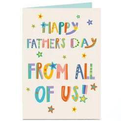 Personalised Father's Day Card - From All Of Us Stars