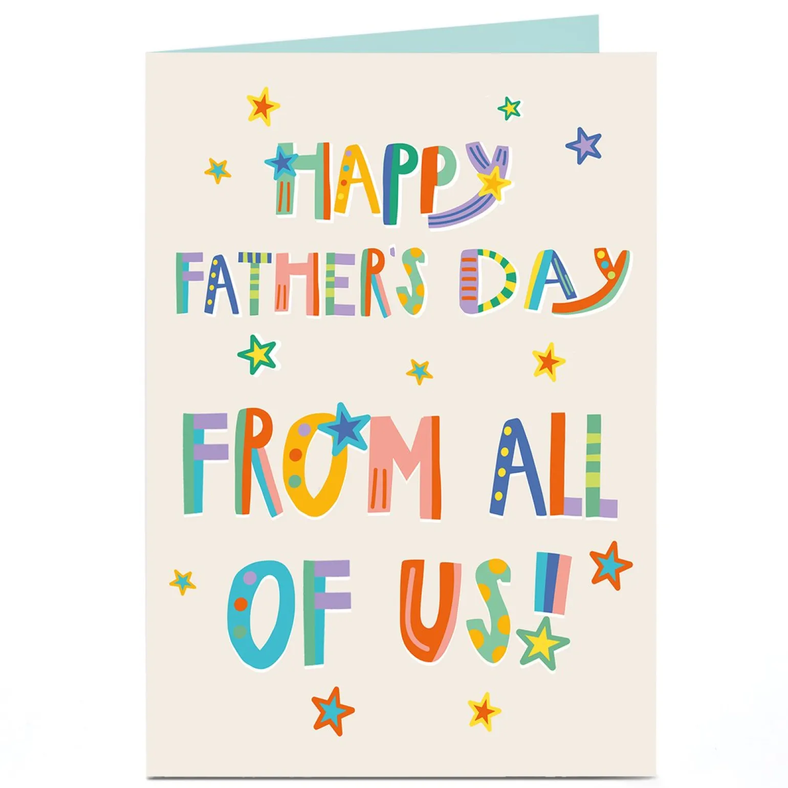 Personalised Father's Day Card - From All Of Us Stars