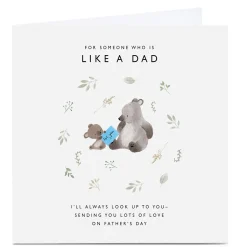 Personalised Father's Day Card - Like a Dad, Bears