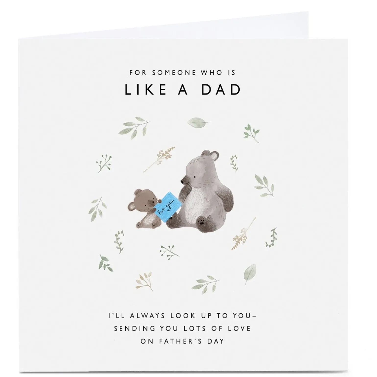 Personalised Father's Day Card - Like a Dad, Bears