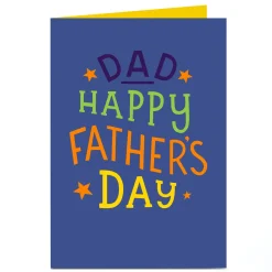 Personalised Father's Day Card - Dad Happy Father's Day
