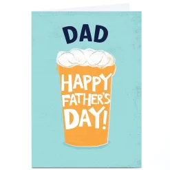 Personalised Father's Day Card - Dad Beer