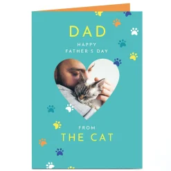 Personalised Father's Day Card - Heart 1 Photo upload from Cat