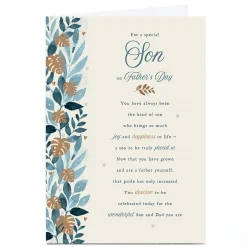 Personalised Father's Day Card - Wonderful Son & Dad