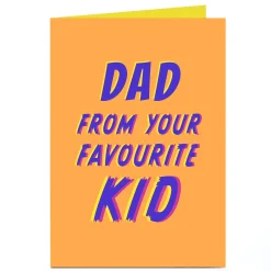 Personalised Father's Day Card - From Your Favourite Kid, Dad