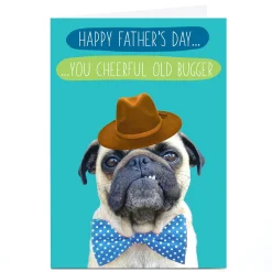 Personalised Father's Day Card - Cheerful Old Bugger