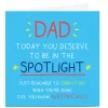 Personalised Father's Day Card - Dad In The Spotlight