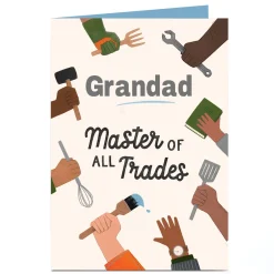 Personalised Father's Day Card - Master of All Trades