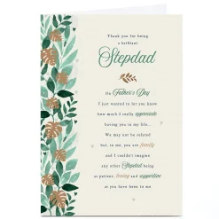 Personalised Father's Day Card - Brilliant Stepdad Thank You