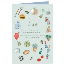 Personalised Father's Day Card - Enjoy The Love and Attention, Dad