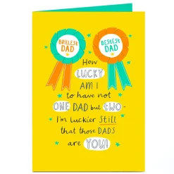 Personalised Father's Day Card - Lucky To Have Two Dads