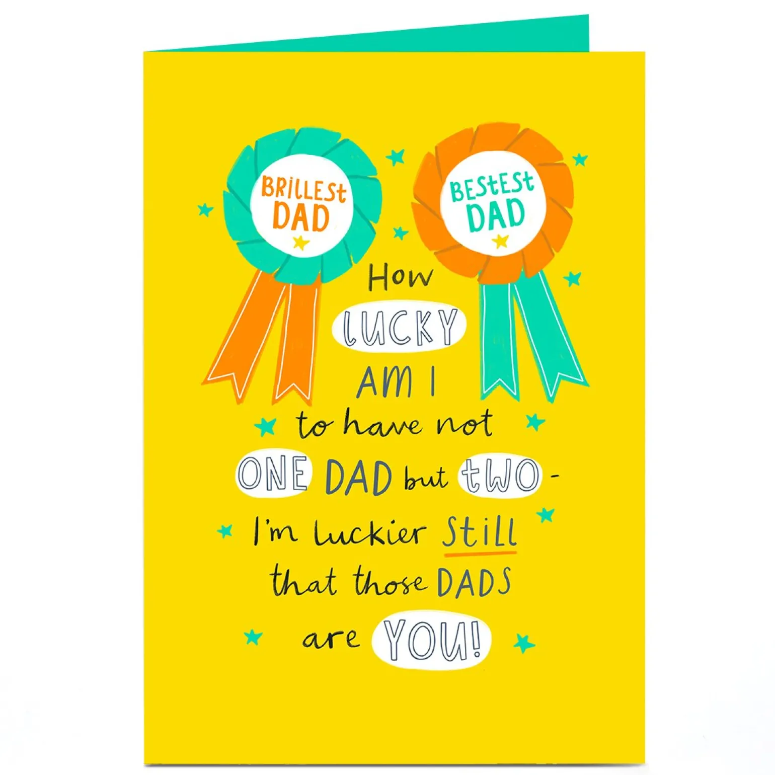Personalised Father's Day Card - Lucky To Have Two Dads