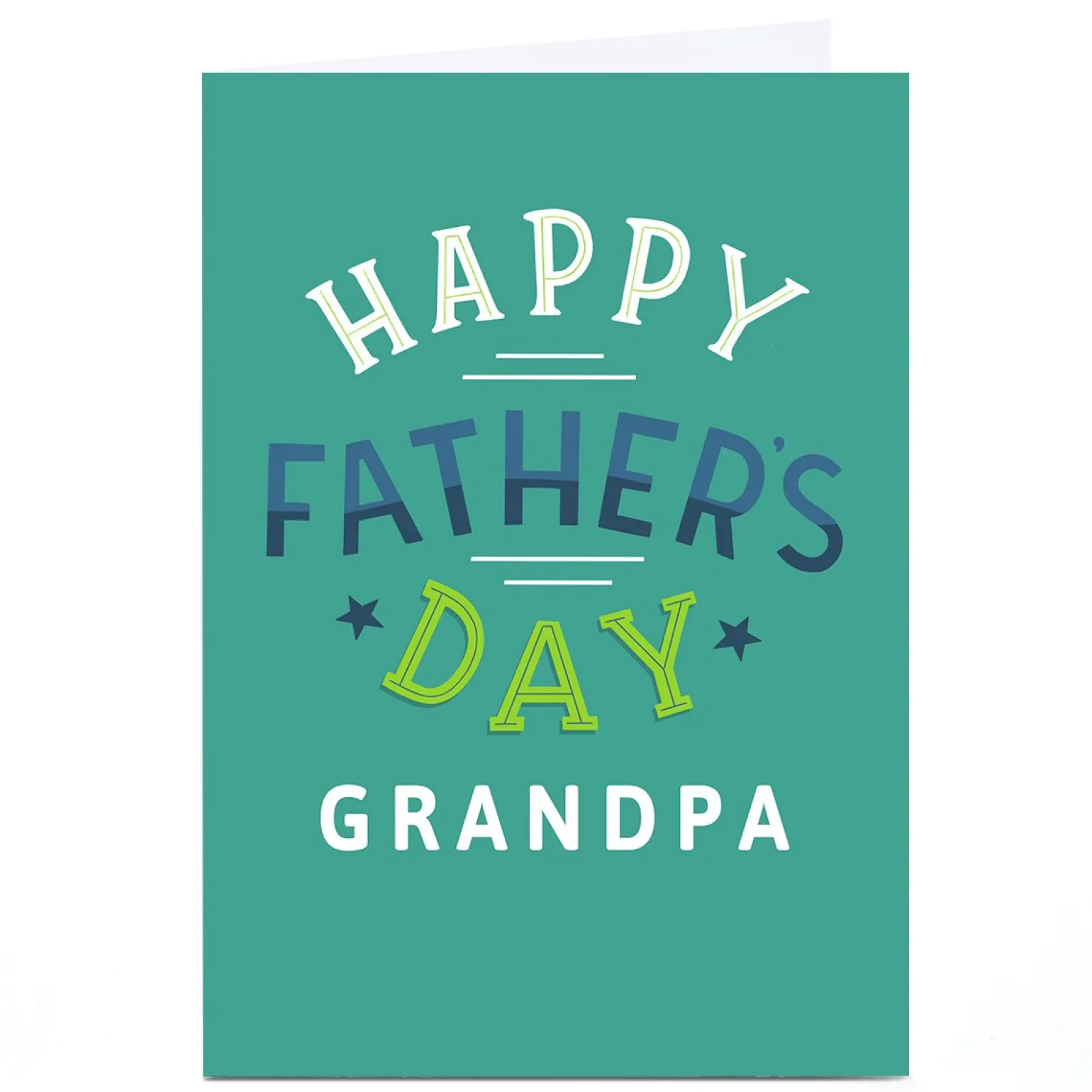 Personalised Father's Day Card - Classic Happy Father's Day, Grandpa