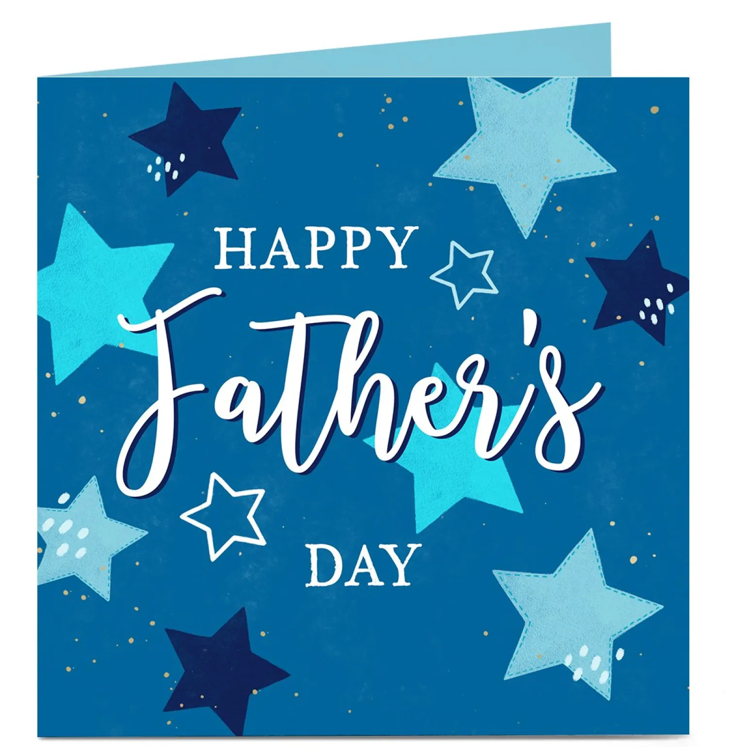 Personalised Father's Day Card - Blue Stars